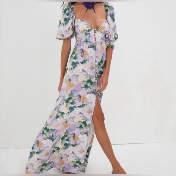 For Love & Lemons Megan Maxi Dress - Picture 1 of 7